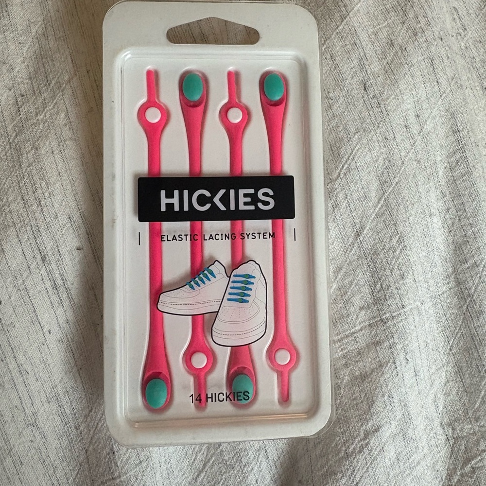 HICKIES Elastic Lacing System in Pink and Teal